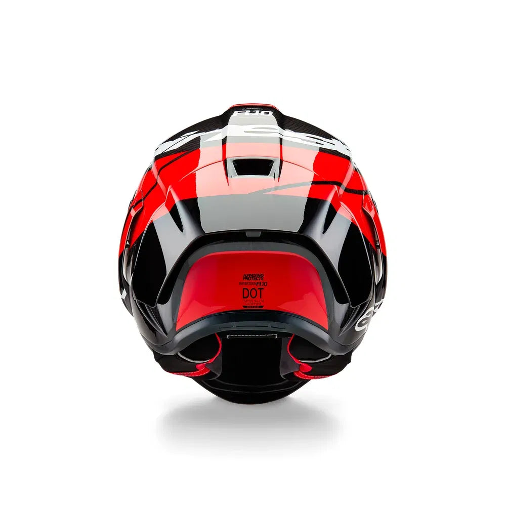 Casco Alpinestar Supertech R10 - Element - Carbono/Rojo/Blanco