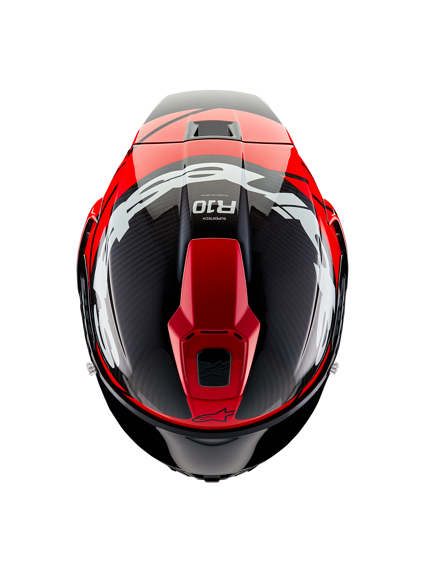 Casco Alpinestar Supertech R10 - Element - Carbono/Rojo/Blanco