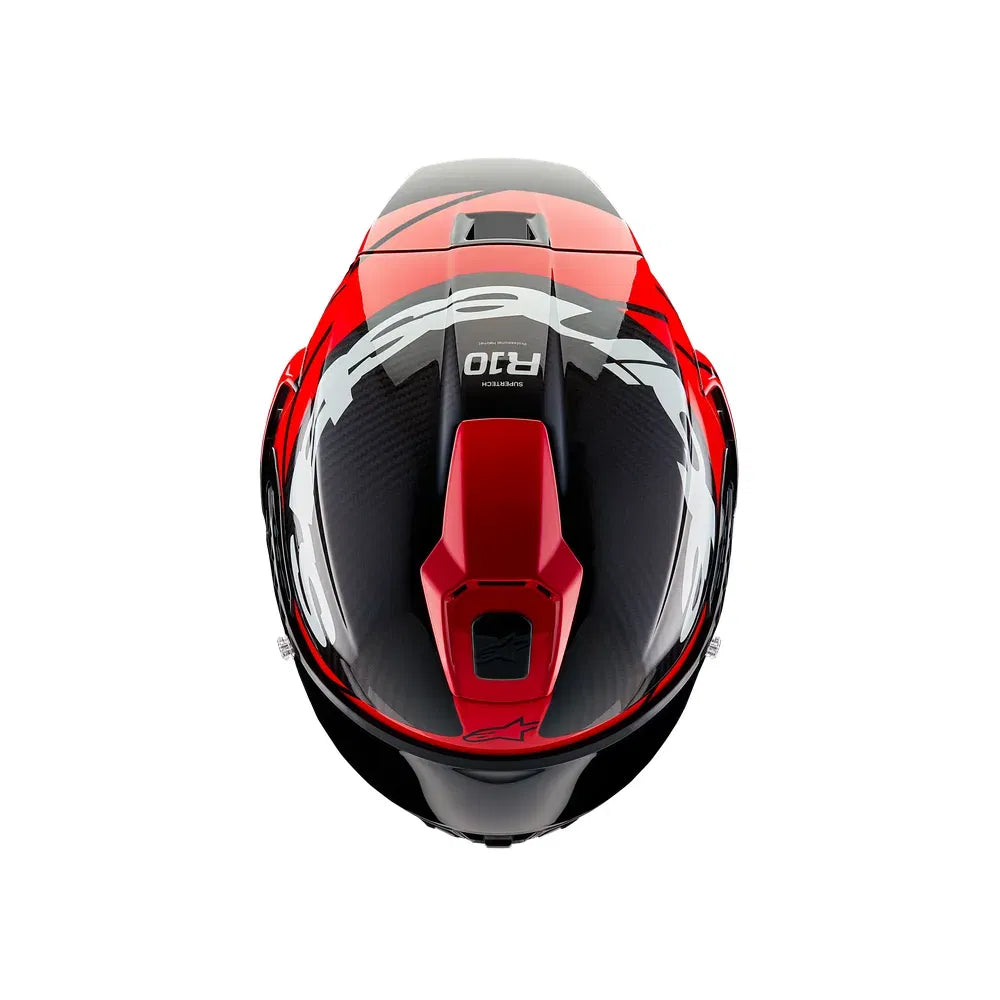 Casco Alpinestar Supertech R10 - Element - Carbono/Rojo/Blanco