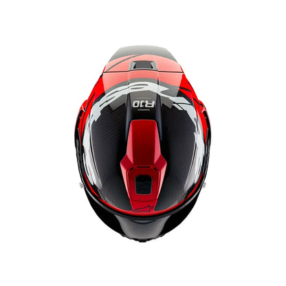 Casco Alpinestar Supertech R10 - Element - Carbono/Rojo/Blanco