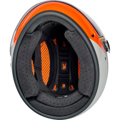 Casco gringo sv intersection negro/naranja/gris