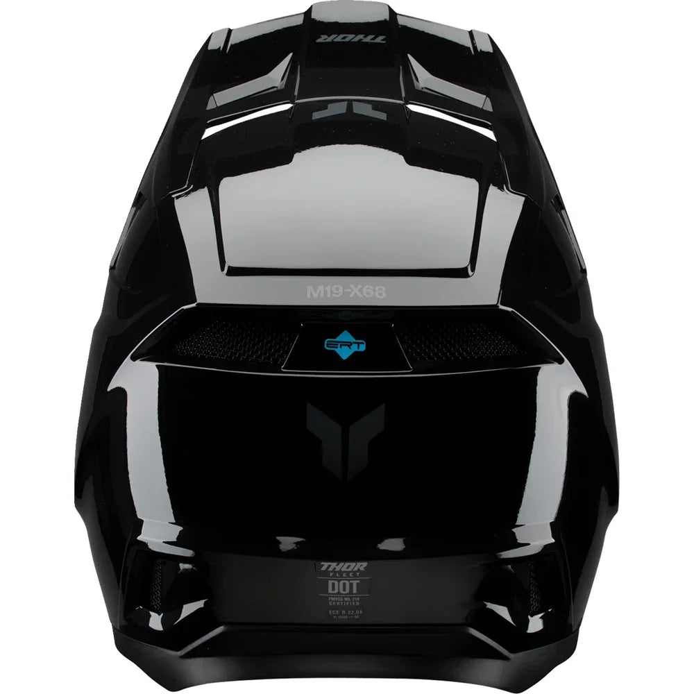 Casco juvenil fleet blackout negro brillante