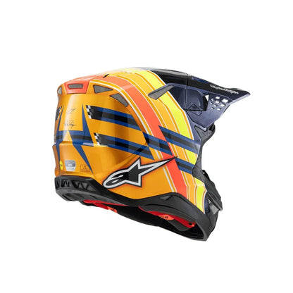 Casco Alpinestars Supertech M10 TLD Edition 25 MIPS® - Gloss Dark Blue/Orange/Yellow/Fluo Red