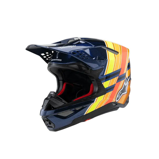 Casco Alpinestars Supertech M10 TLD Edition 25 MIPS® - Gloss Dark Blue/Orange/Yellow/Fluo Red
