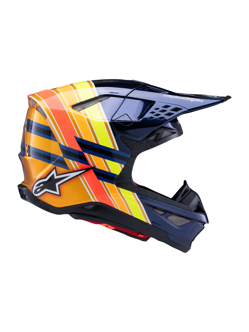 Casco Alpinestars Supertech M10 TLD Edition 25 MIPS® - Gloss Dark Blue/Orange/Yellow/Fluo Red