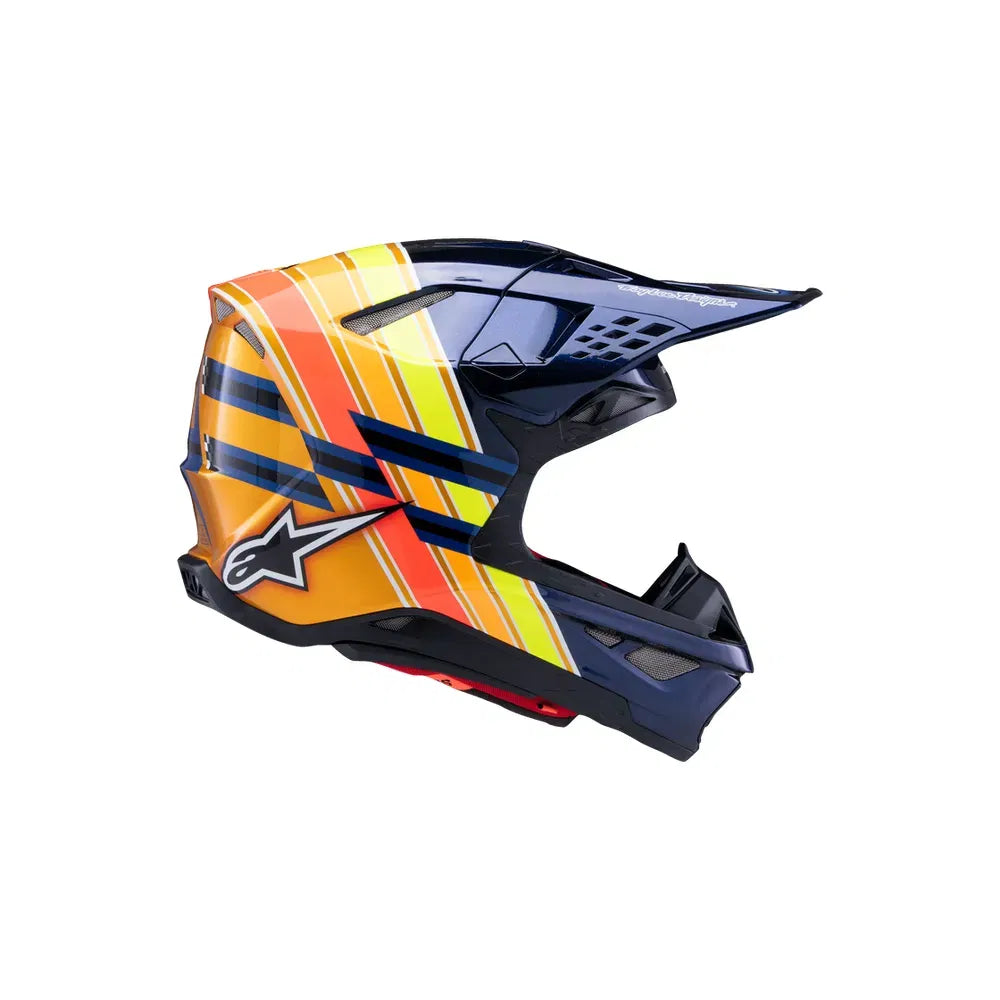 Casco Alpinestars Supertech M10 TLD Edition 25 MIPS® - Gloss Dark Blue/Orange/Yellow/Fluo Red