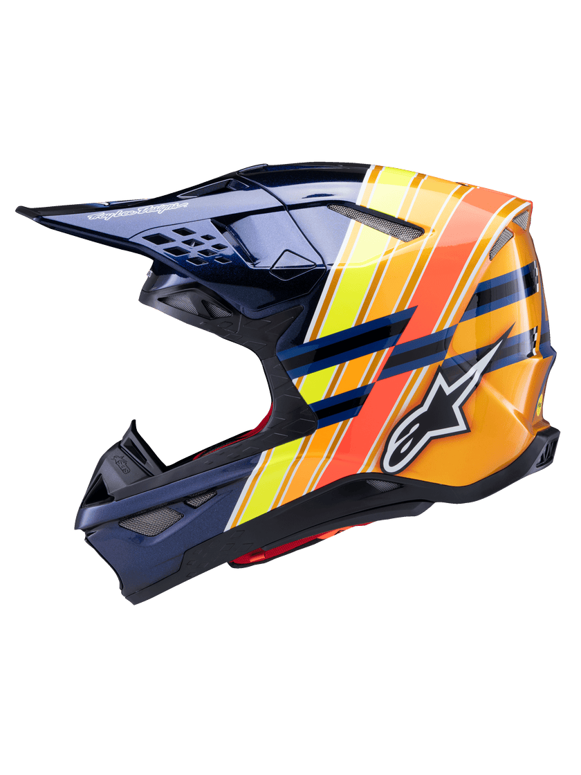 Casco Alpinestars Supertech M10 TLD Edition 25 MIPS® - Gloss Dark Blue/Orange/Yellow/Fluo Red