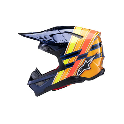 Casco Alpinestars Supertech M10 TLD Edition 25 MIPS® - Gloss Dark Blue/Orange/Yellow/Fluo Red