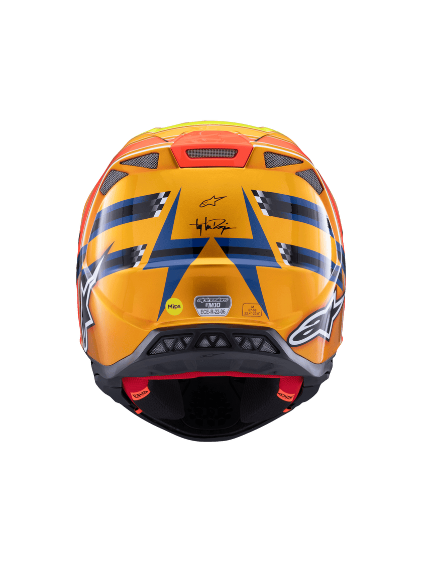 Casco Alpinestars Supertech M10 TLD Edition 25 MIPS® - Gloss Dark Blue/Orange/Yellow/Fluo Red