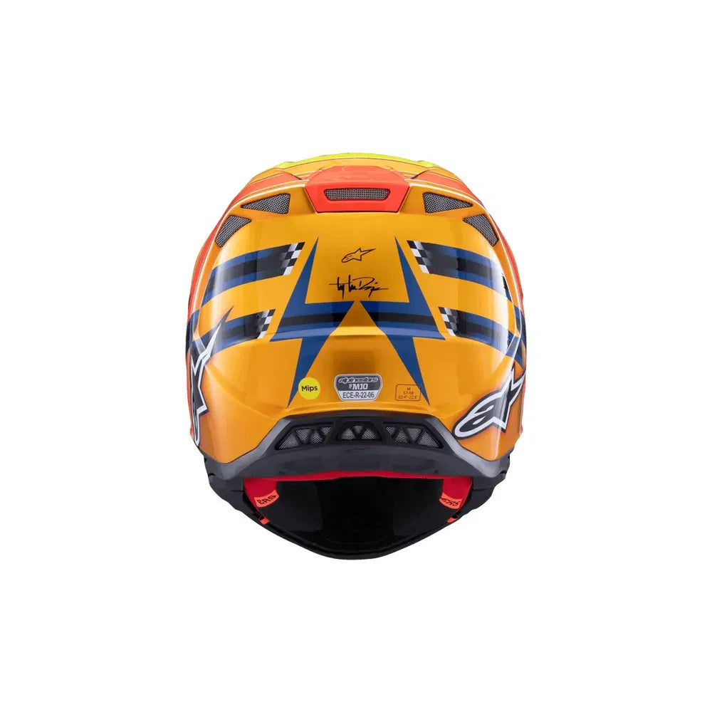 Casco Alpinestars Supertech M10 TLD Edition 25 MIPS® - Gloss Dark Blue/Orange/Yellow/Fluo Red