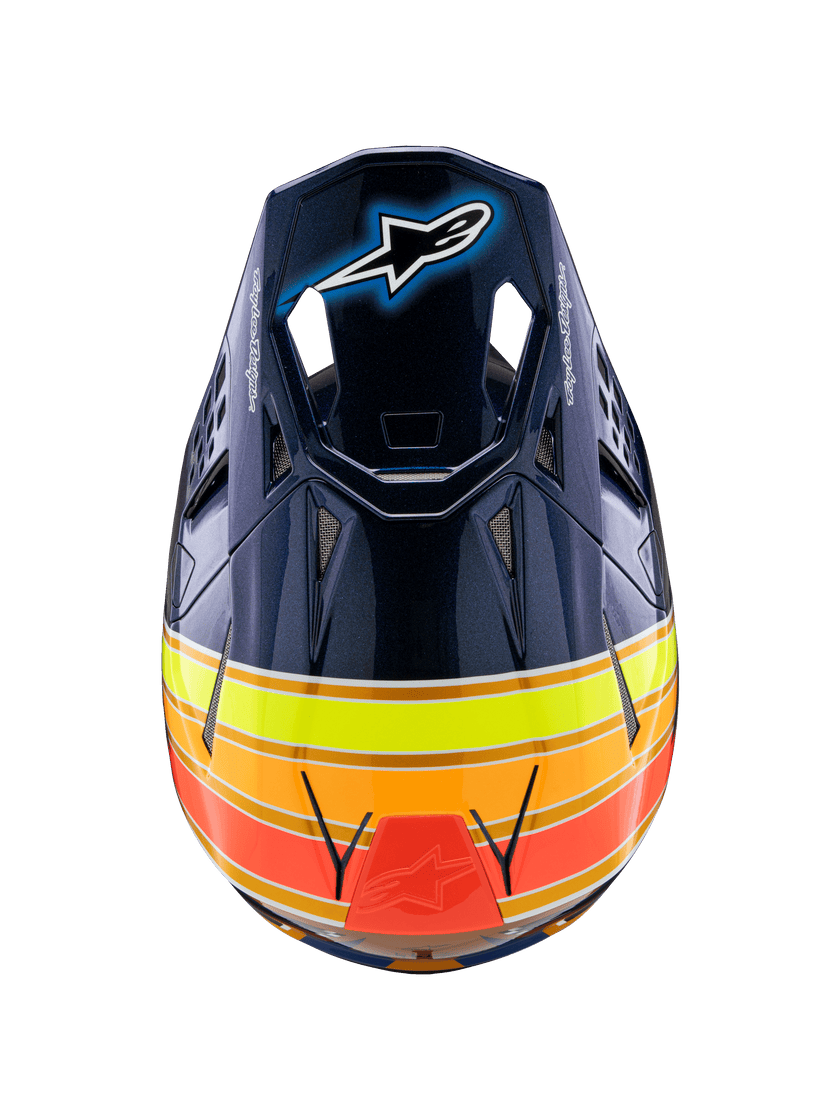 Casco Alpinestars Supertech M10 TLD Edition 25 MIPS® - Gloss Dark Blue/Orange/Yellow/Fluo Red