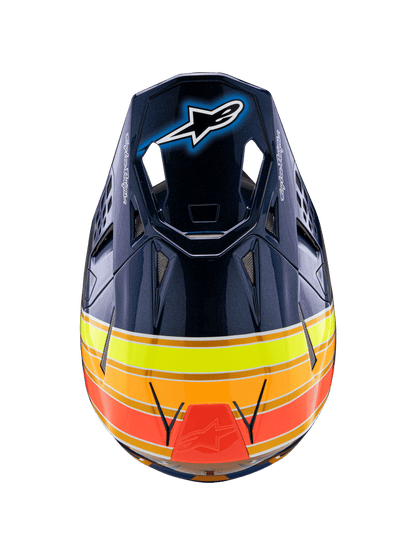 Casco Alpinestars Supertech M10 TLD Edition 25 MIPS® - Gloss Dark Blue/Orange/Yellow/Fluo Red