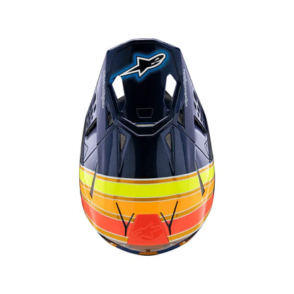 Casco Alpinestars Supertech M10 TLD Edition 25 MIPS® - Gloss Dark Blue/Orange/Yellow/Fluo Red