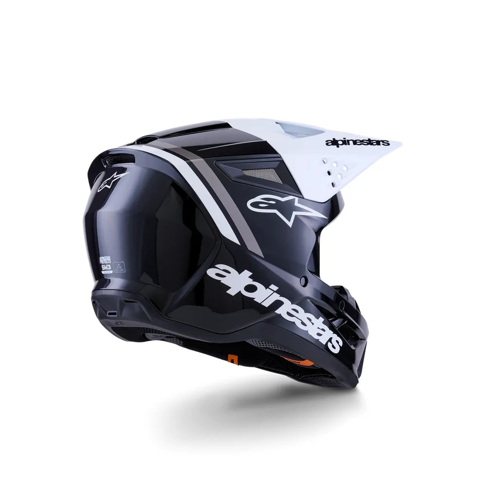 Casco Alpinestars SM3 Radium - Gloss Black/White/Gray