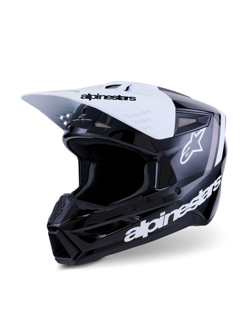 Casco Alpinestars SM3 Radium - Gloss Black/White/Gray