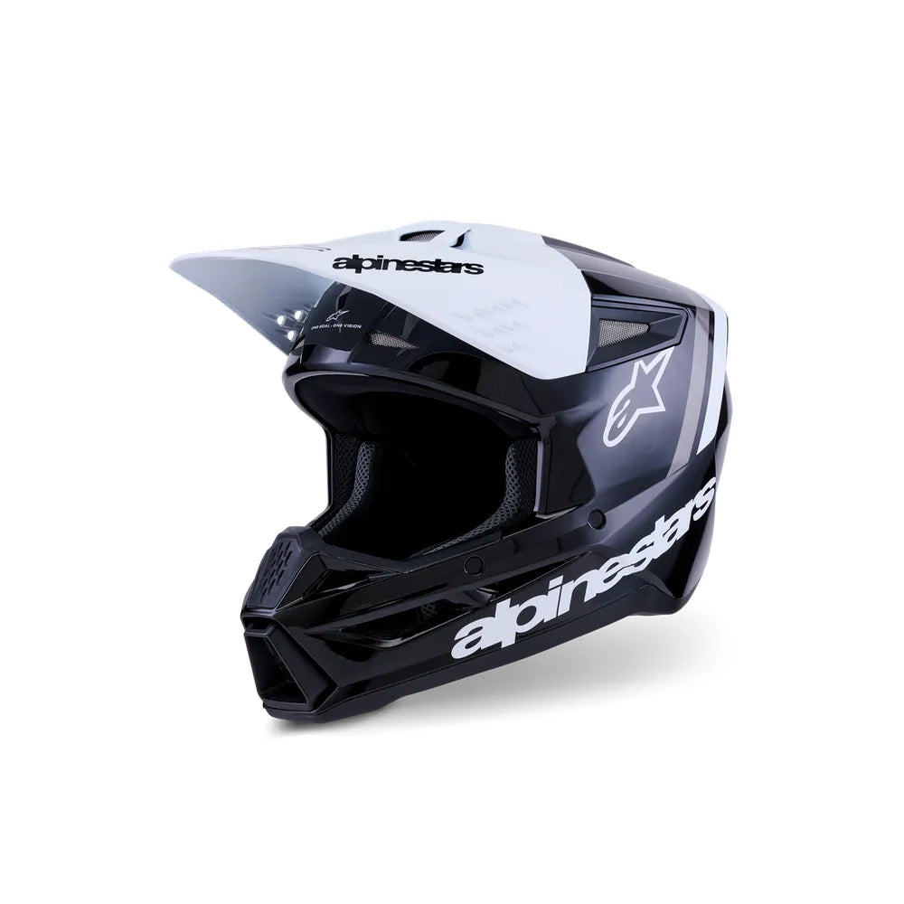 Casco Alpinestars SM3 Radium - Gloss Black/White/Gray