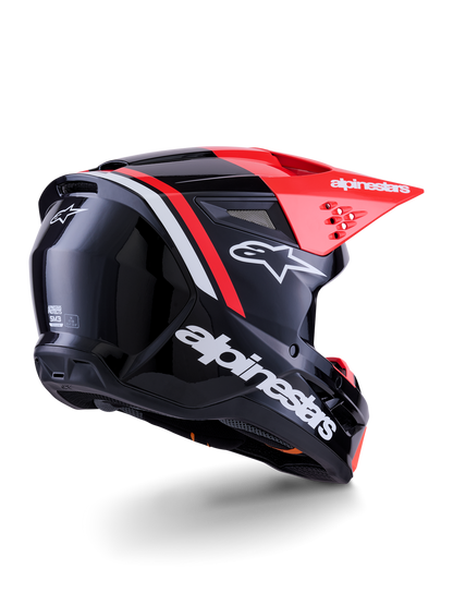 Casco Alpinestars SM3 Radium - Gloss Black/Red Fluo/White