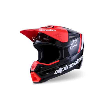 Casco Alpinestars SM3 Radium - Gloss Black/Red Fluo/White