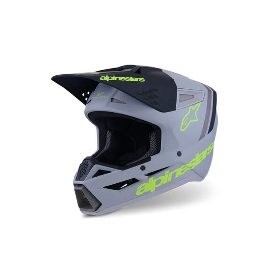 Casco Alpinestars SM3 Radium - Matte Gray/Black/Yellow Fluo