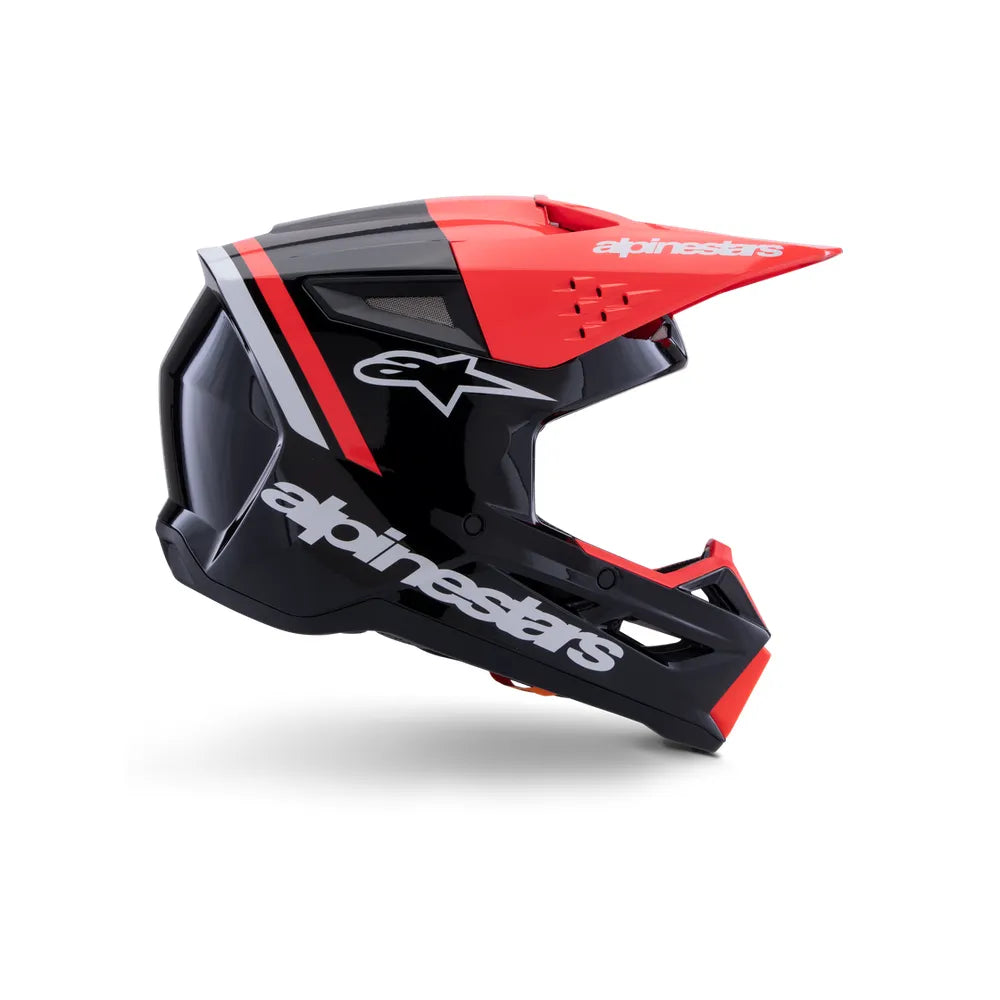Casco Alpinestars SM3 Radium - Gloss Black/Red Fluo/White
