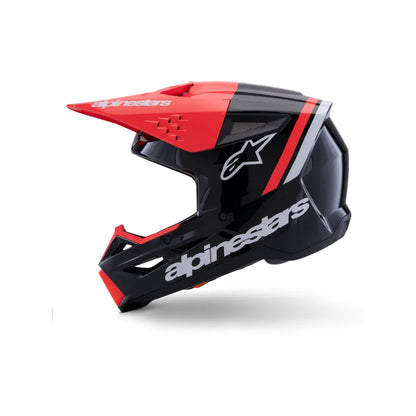 Casco Alpinestars SM3 Radium - Gloss Black/Red Fluo/White