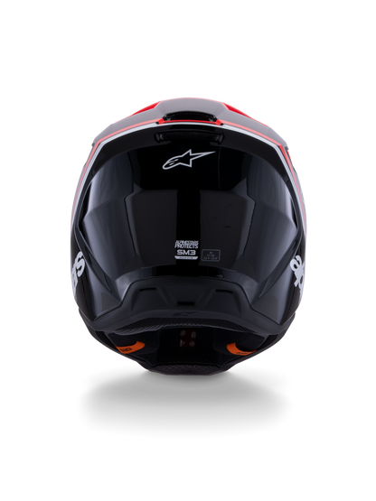 Casco Alpinestars SM3 Radium - Gloss Black/Red Fluo/White