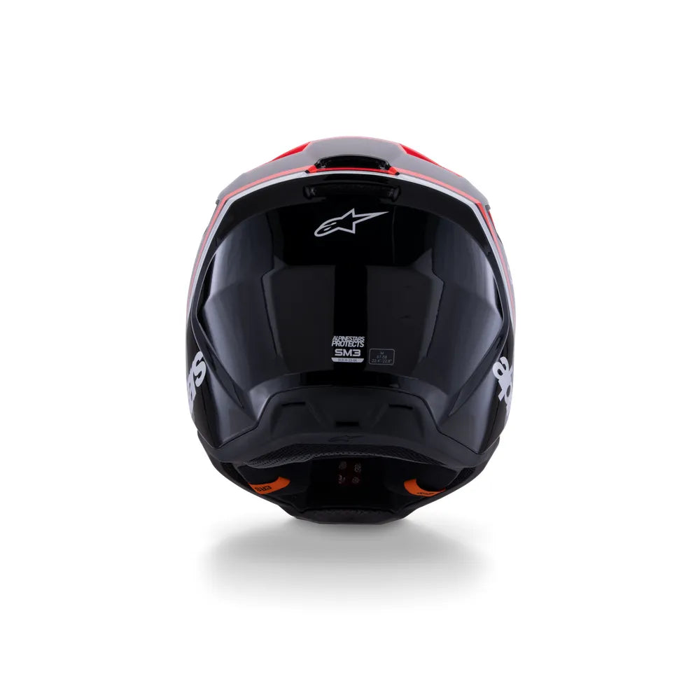 Casco Alpinestars SM3 Radium - Gloss Black/Red Fluo/White