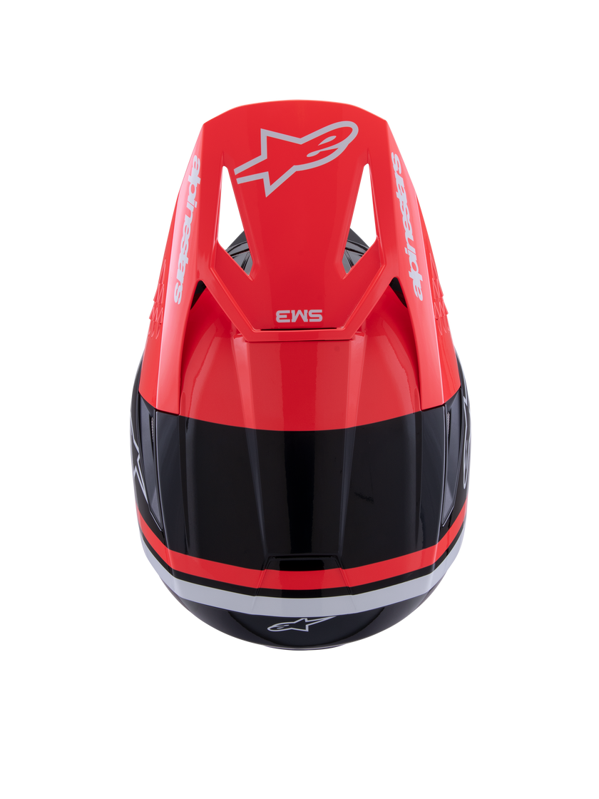 Casco Alpinestars SM3 Radium - Gloss Black/Red Fluo/White