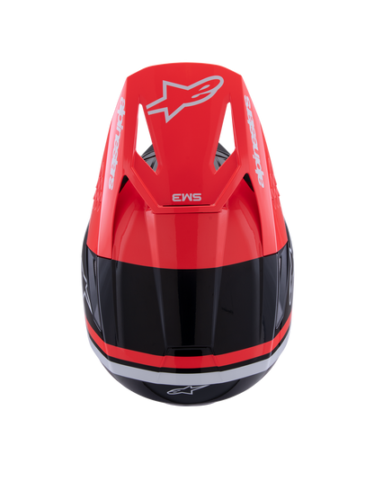 Casco Alpinestars SM3 Radium - Gloss Black/Red Fluo/White