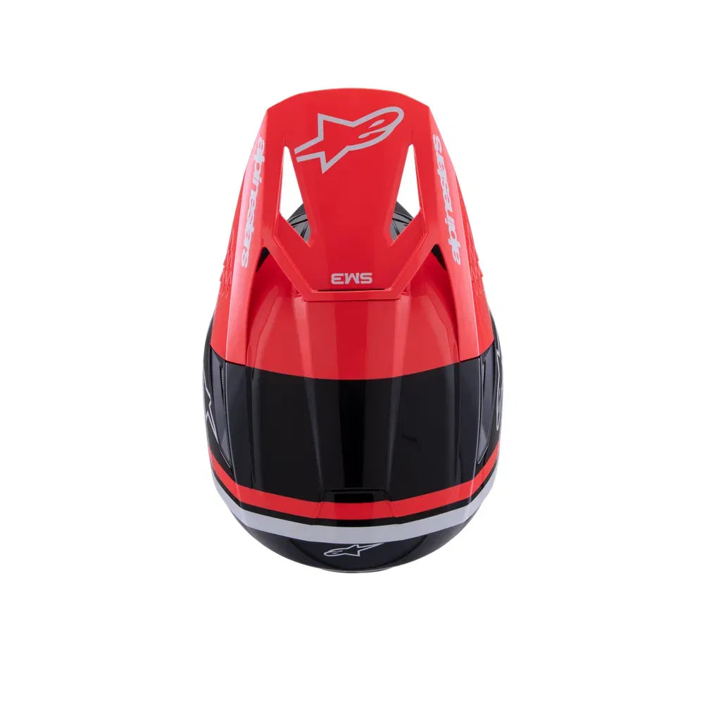 Casco Alpinestars SM3 Radium - Gloss Black/Red Fluo/White