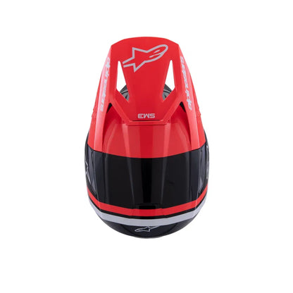 Casco Alpinestars SM3 Radium - Gloss Black/Red Fluo/White