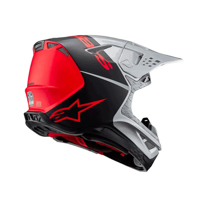 Casco Alpinestars Supertech M10 Flood MIPS® - Gloss Silver/Black/Orange Fluo