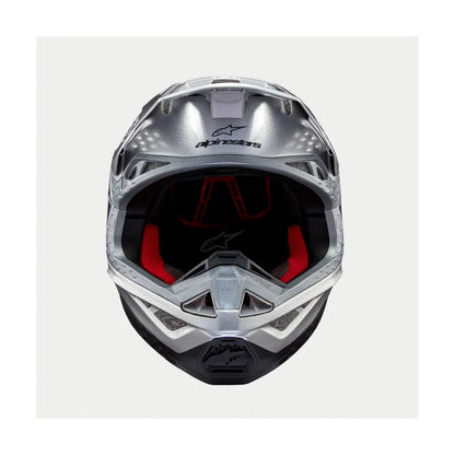 Casco Alpinestars Supertech M10 Flood MIPS® - Gloss Silver/Black/Orange Fluo