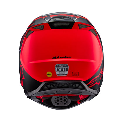 Casco Alpinestars Supertech M10 Flood MIPS® - Gloss Silver/Black/Orange Fluo