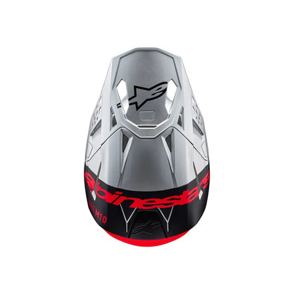 Casco Alpinestars Supertech M10 Flood MIPS® - Gloss Silver/Black/Orange Fluo