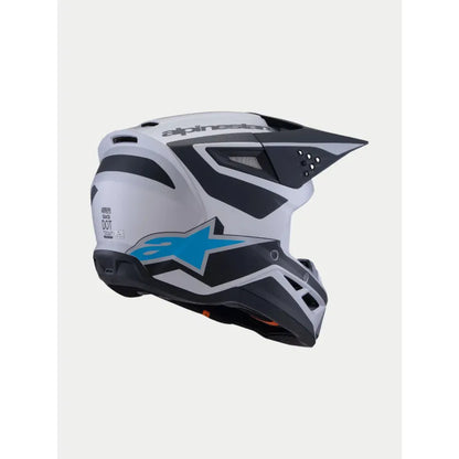 Casco Alpinestars SM3 Heat - Plata Mate/Azul/Negro