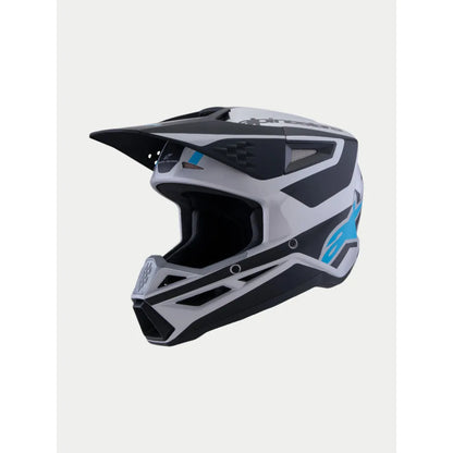 Casco Alpinestars SM3 Heat - Plata Mate/Azul/Negro