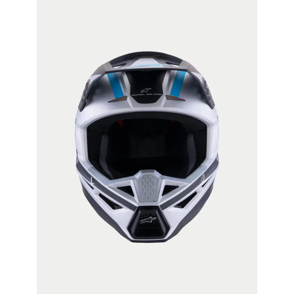 Casco Alpinestars SM3 Heat - Plata Mate/Azul/Negro