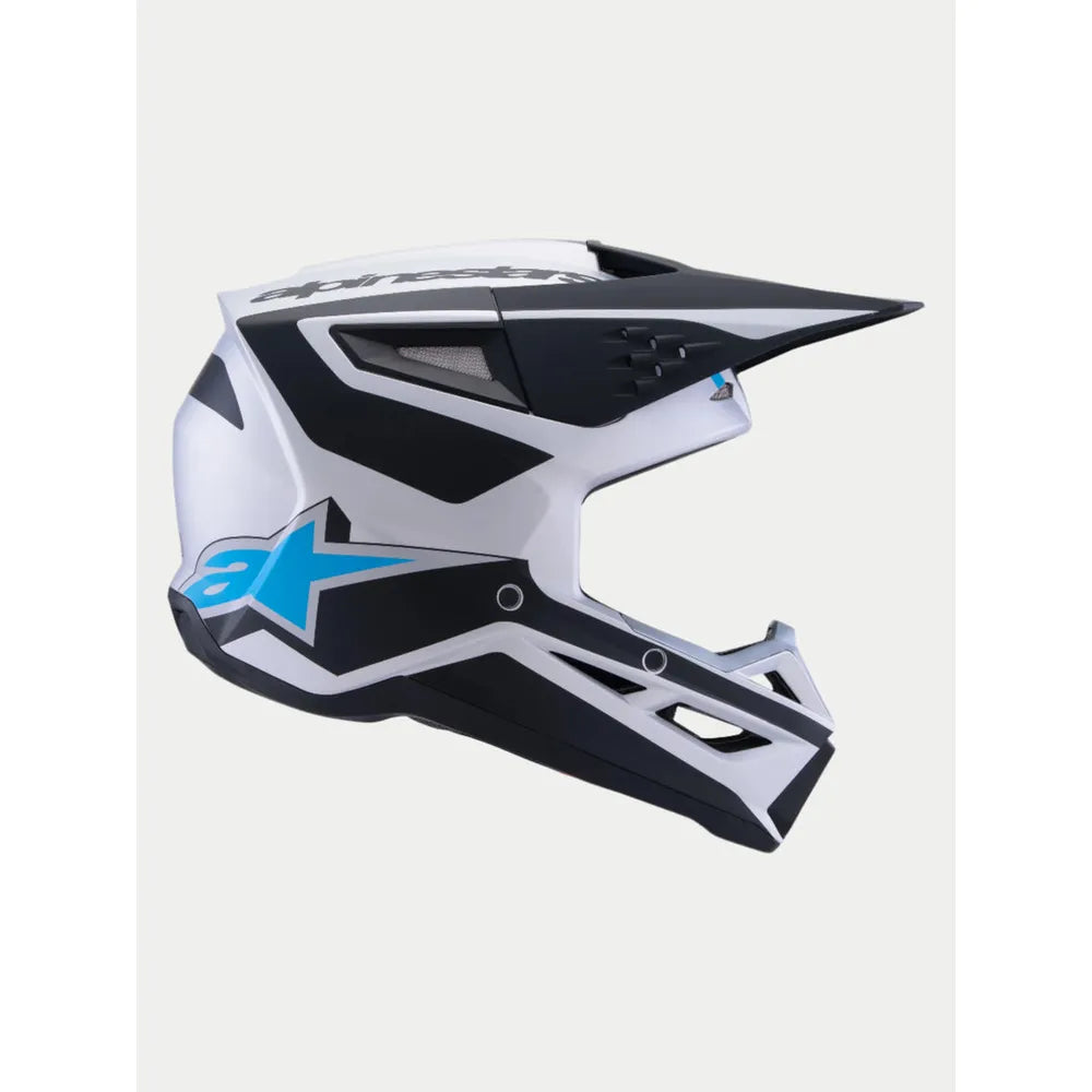 Casco Alpinestars SM3 Heat - Plata Mate/Azul/Negro