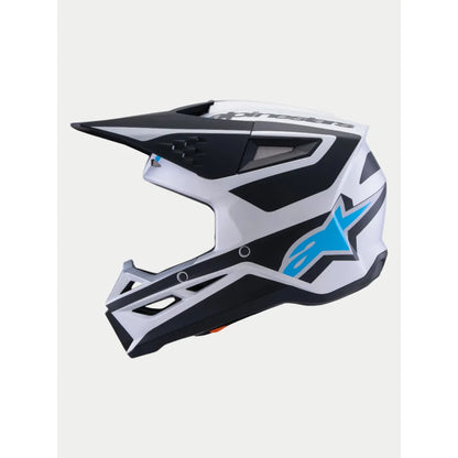 Casco Alpinestars SM3 Heat - Plata Mate/Azul/Negro