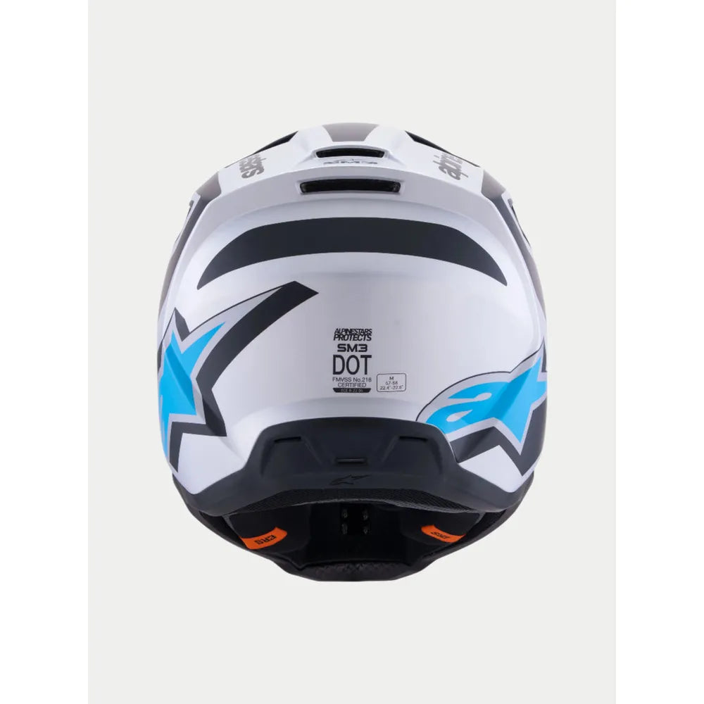 Casco Alpinestars SM3 Heat - Plata Mate/Azul/Negro