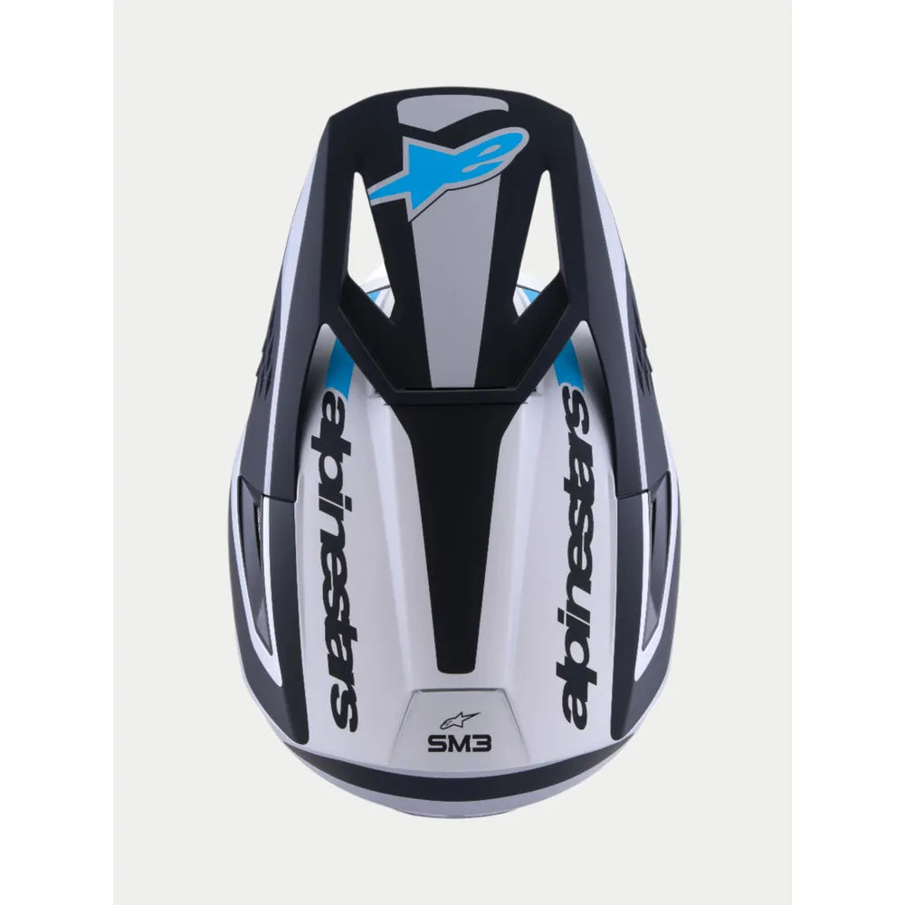 Casco Alpinestars SM3 Heat - Plata Mate/Azul/Negro