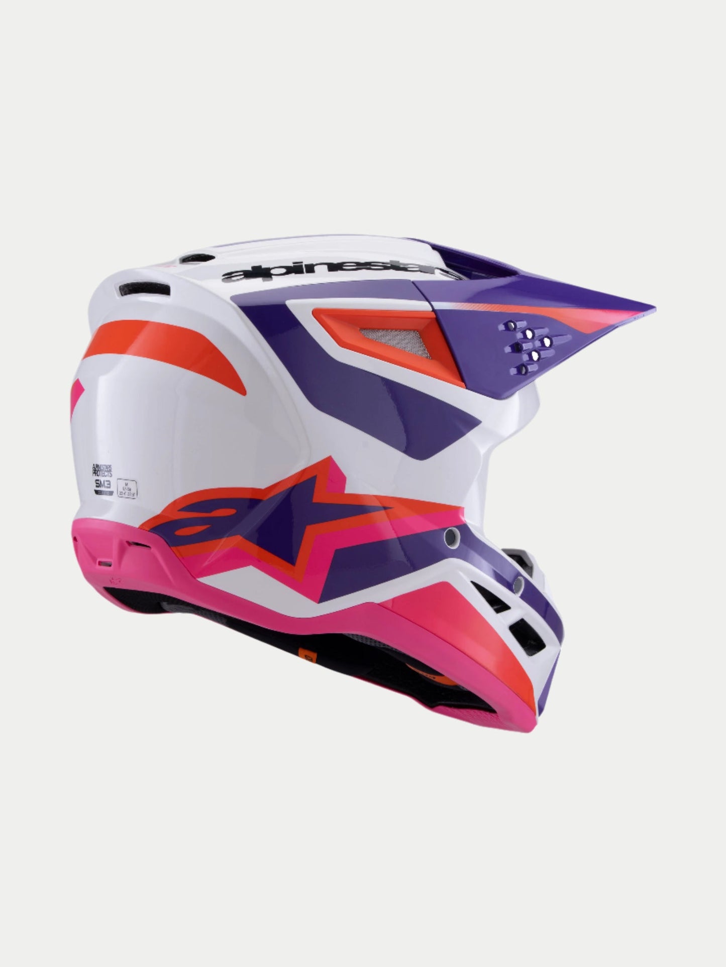 Casco Alpinestars SM3 Heat - Blanco/Púrpura/Rosa
