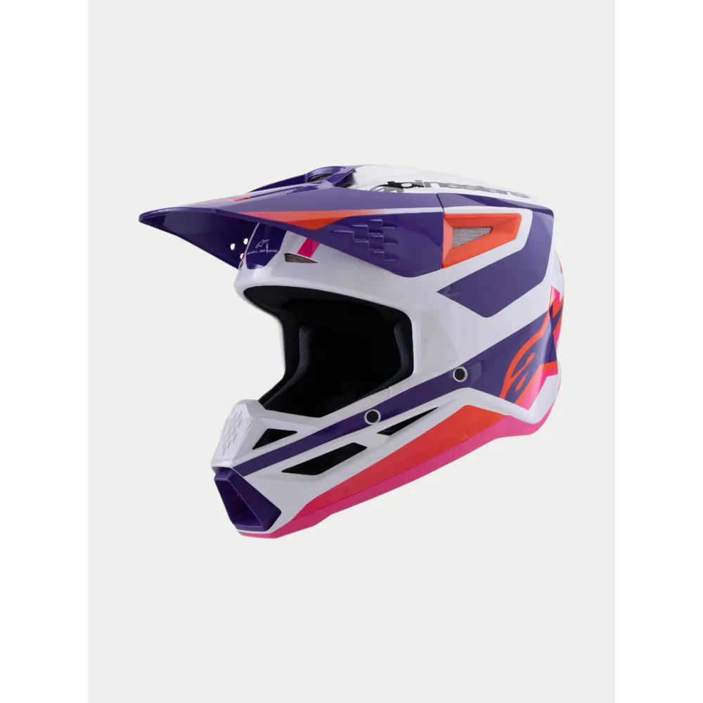 Casco Alpinestars SM3 Heat - Blanco/Púrpura/Rosa