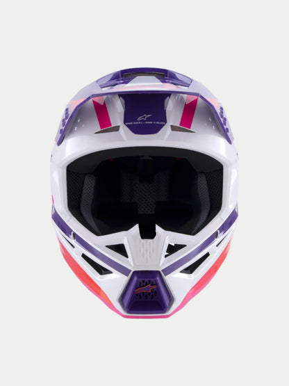 Casco Alpinestars SM3 Heat - Blanco/Púrpura/Rosa
