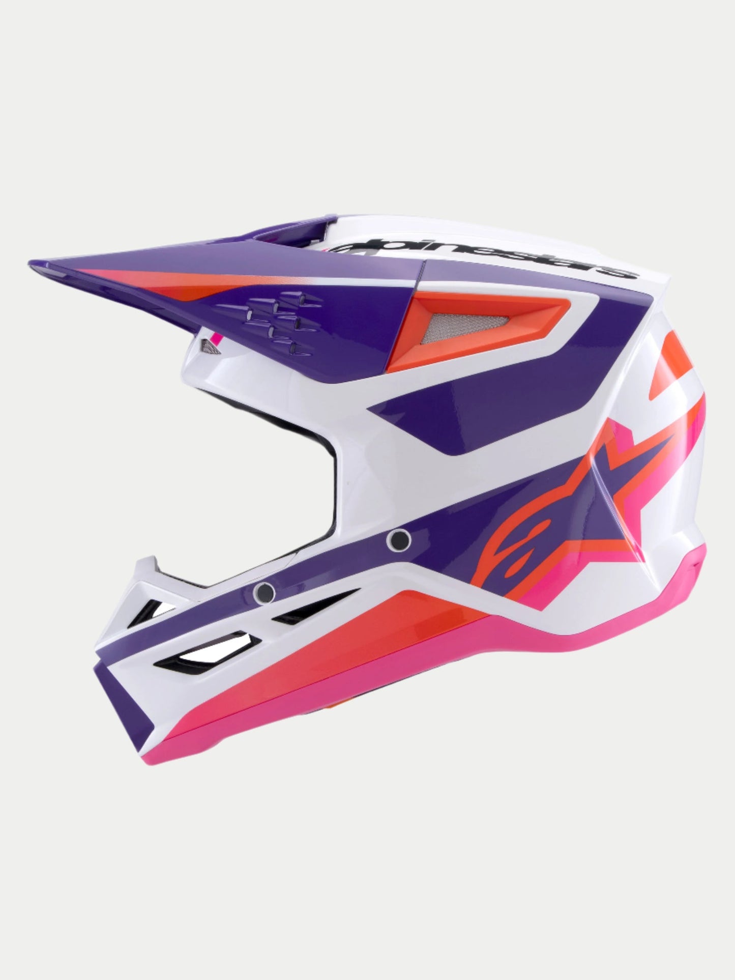 Casco Alpinestars SM3 Heat - Blanco/Púrpura/Rosa