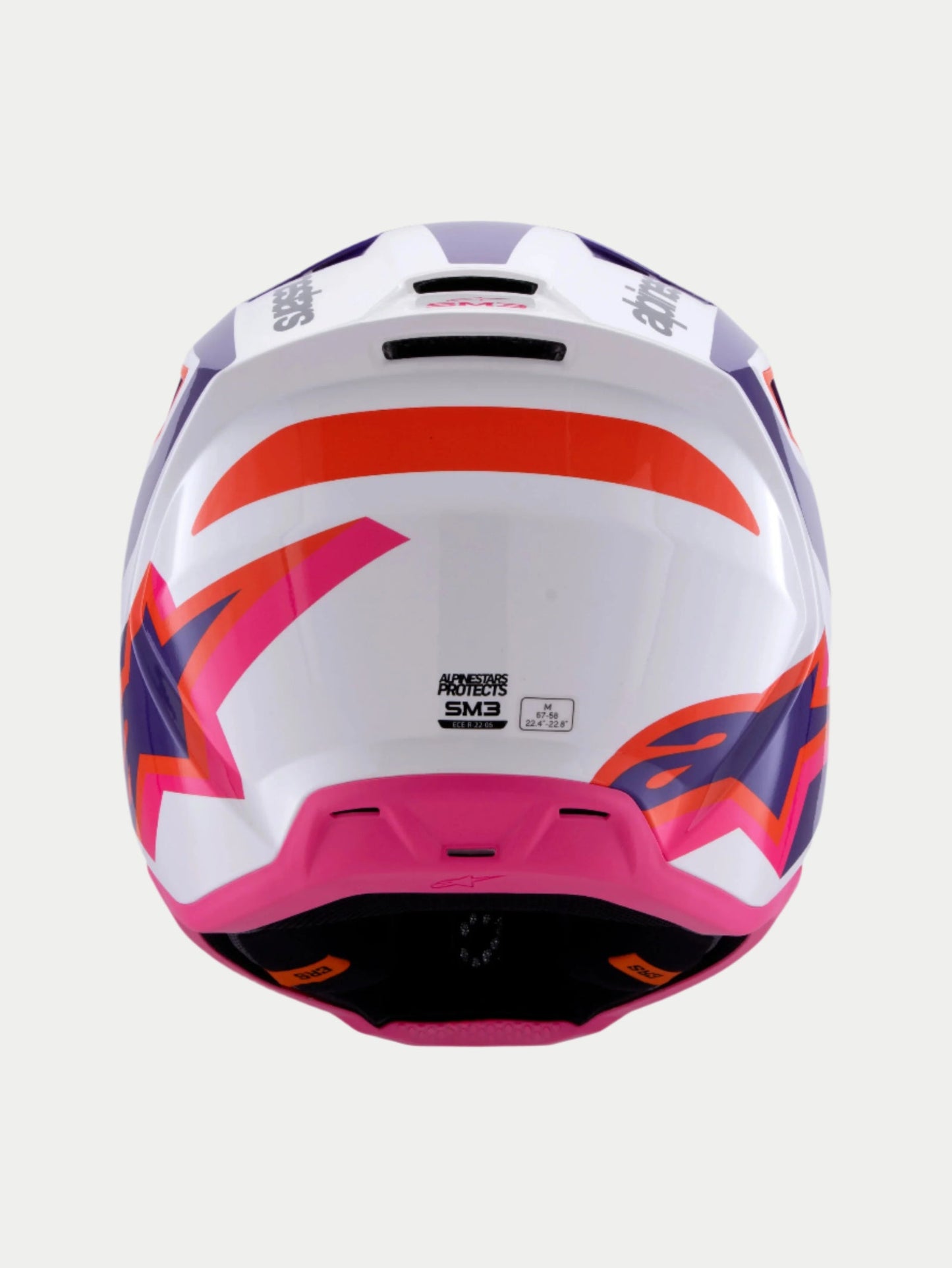 Casco Alpinestars SM3 Heat - Blanco/Púrpura/Rosa