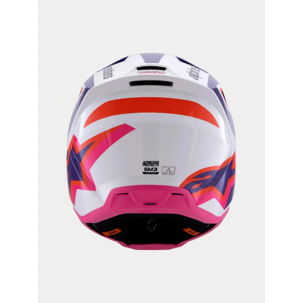 Casco Alpinestars SM3 Heat - Blanco/Púrpura/Rosa
