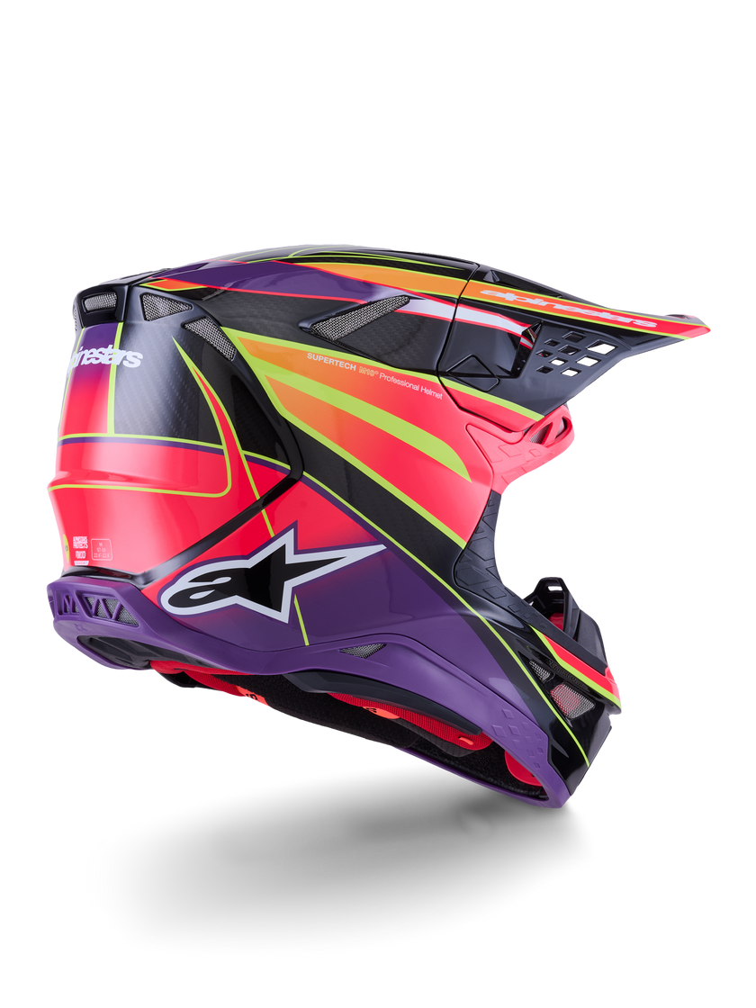 Casco Alpinestars Supertech M10 MIPS® Era - Gloss Pink/Violet/Yellow Fluo