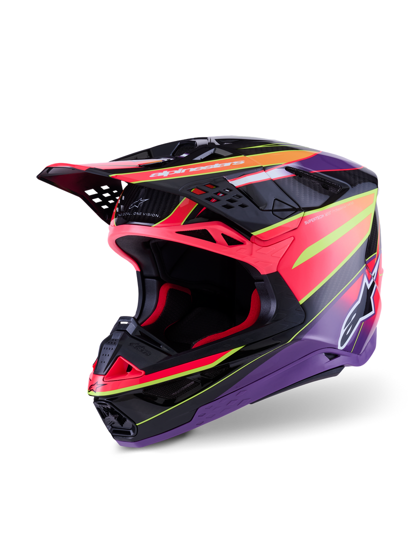 Casco Alpinestars Supertech M10 MIPS® Era - Gloss Pink/Violet/Yellow Fluo